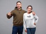 Metaverse merchandise by Enfte. Soft and comfy unisex  hoodie that fits all your hoodie needs. The fleece fabric makes it a great partner all year round,  be it a summer evening on the beach, or a Christmas dinner in a mountain cabin. Enfte designs are  always one of a kind and customer satisfaction is key to us!