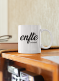  Whether you're drinking your morning coffee, evening tea, or something in between –  this Enfte mug is for you! It's sturdy and glossy with a vivid print that'll withstand the microwave and  dishwasher. Perfect for all occasions whether it is at the office or morning breakfast.  Ceramic 11oz dishwasher and microwave safe.