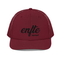 Classically styled Trucker Hat made for adventure. Complete your outfit with an  embroidered Enfte trucker cap—combine it with an  Enfte Token tee, slacks, and comfy shoes. It has a classic structured fit, adjustable plastic snapback, and a curved visor that matches its underbill. A mesh cap is a type of baseball cap.