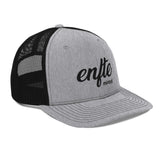 Classically styled Trucker Hat made for adventure. Complete your outfit with an  embroidered Enfte trucker cap—combine it with an  Enfte Token tee, slacks, and comfy shoes. It has a classic structured fit, adjustable plastic snapback, and a curved visor that matches its underbill. A mesh cap is a type of baseball cap.