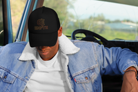 Classically styled Trucker Hat made for adventure. Complete your outfit with an  embroidered Enfte trucker cap—combine it with an  Enfte Token tee, slacks, and comfy shoes. It has a classic structured fit, adjustable plastic snapback, and a curved visor that matches its underbill. A mesh cap is a type of baseball cap.