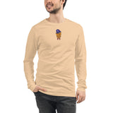 Enrich your wardrobe with a fun design by Enfte! The Cryptowl Long Sleeve Tee is perfect for the NFT connoisseur and look to combine it with your favorite jeans or layer it with a button-up shirt, a zip-up hoodie, or a snazzy jacket.