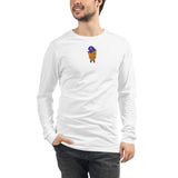 Enrich your wardrobe with a fun design by Enfte! The Cryptowl Long Sleeve Tee is perfect for the NFT connoisseur and look to combine it with your favorite jeans or layer it with a button-up shirt, a zip-up hoodie, or a snazzy jacket.